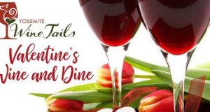 Flyer for Yosemite Wine Tails Valentines Wine and Dine