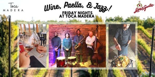 Flyer for Toca Madera Winery jazz