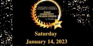 Flyer for chowchilla chamber of commerce community awards dinner