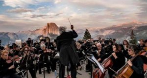 MYSO’s now-legendary 2016 concert atop 7,200-foot Glacier Point, Yosemite NP’s official commemoration of the centenary of the National Park Service (A National Park Service Photo by Al Golub;)