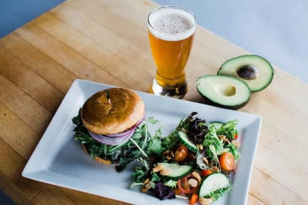 Image of a plate of food from Southgate Brewing Company. 