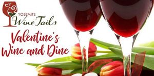 Image of the banner ad for Yosemite Wine Tails Valentine's Day Dinner.