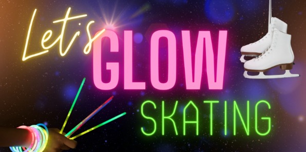 Flyer for glow skating at the pines