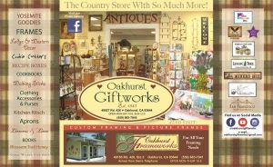 Image of the flyer ad for Oakhurst Giftworks.