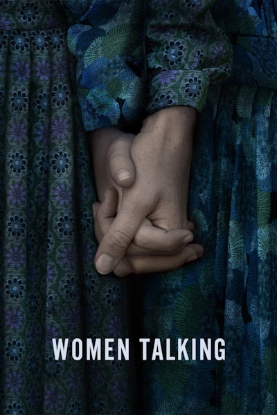 Image of the movie poster for "Women Talking." 