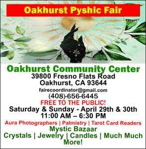 Oakhurst psychic fair flyer