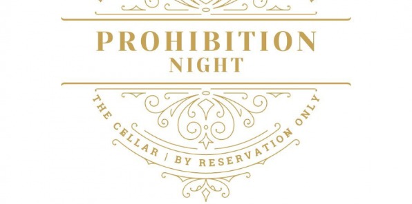 Flyer for prohibition night at the cellar bar