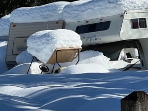 Image of snow covered campers