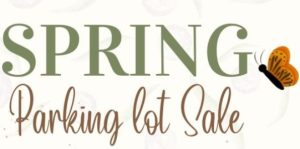 Flyer for spring parking lot sale