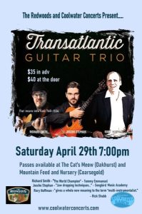 Image of the flyer for Transatlantic Guitar Trio.