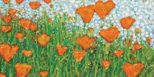 Image of a painting of a field of poppies.