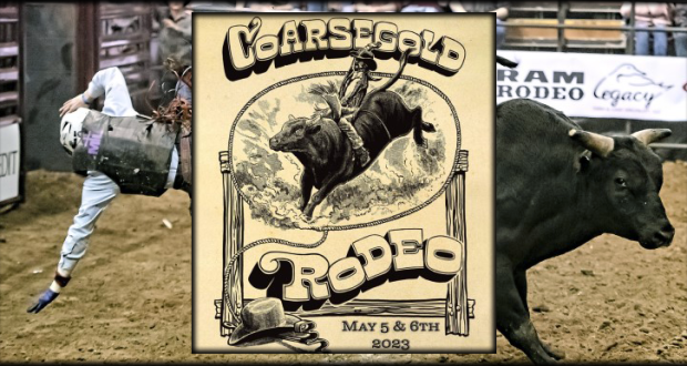 Image of the banner ad for the Coarsegold rodeo.