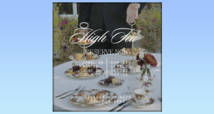 Image of the flyer for high tea at The Elderberry House.
