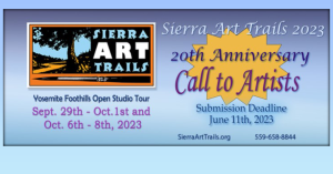 Image of the banner ad for Sierra Art Trails Call to Artists.