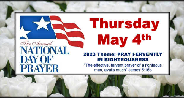 Image of the banner ad for the National Day of Prayer.