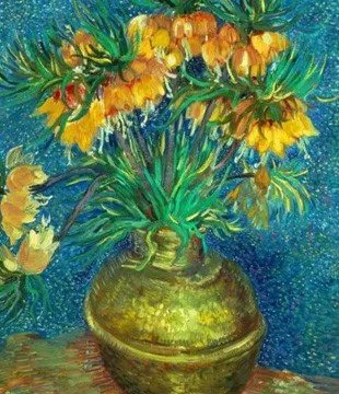 Image of a watercolor painting of a vase of flowers. 