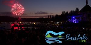 Image of Bass Lake Live with fireworks.