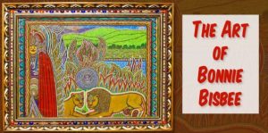 Image of the banner ad for Bonnie Brisbee's retrospective.