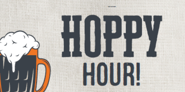 Flyer for South Gate Brewery Hoppy Hour