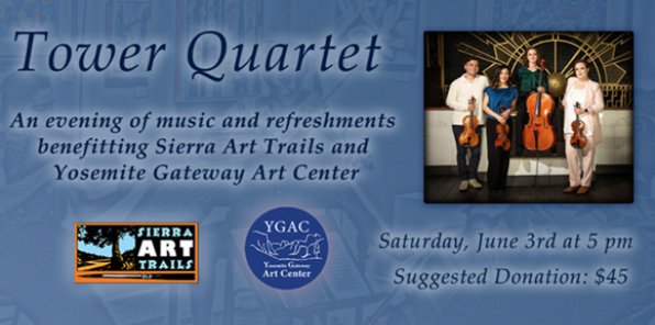 Flyer for the Tower Quartet evening of live music