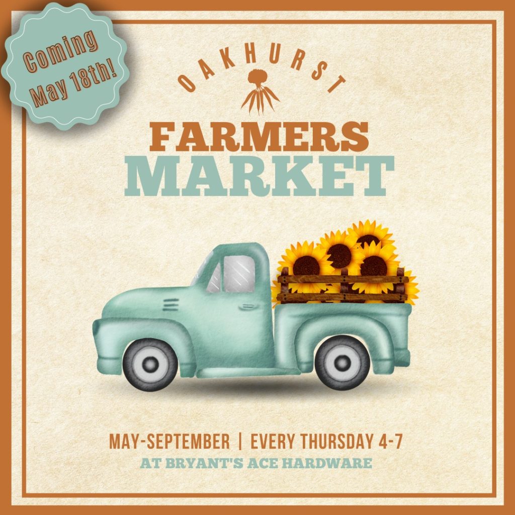 Flyer for Oakhurst farmers market