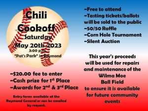 Flyer for the chili cookoff
