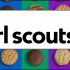 Image of the Girl Scouts logo against a background of cookies.