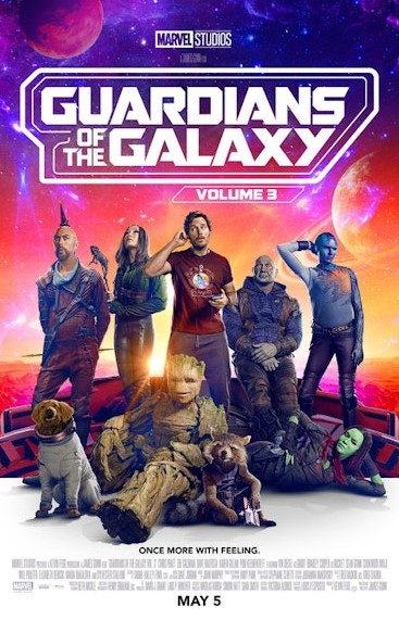 Image of the poster of the movie Guardians of the Galaxy 3.