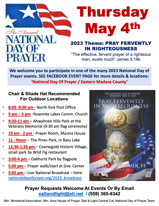 National Day of Prayer / Eastern Madera County