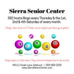 Saturday Bingo at the Sierra Senior Center