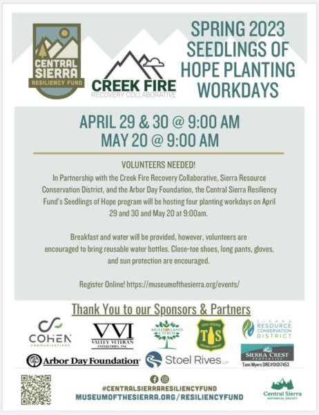 Image of the flyer for the spring planting. 
