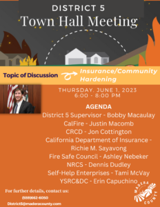 Image of the flyer for the town hall meeting.