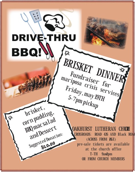 Image of the flyer for the BBQ fundraiser. 