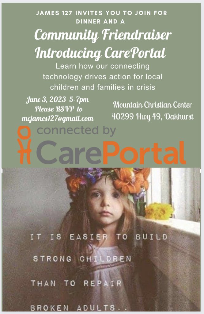Flyer for the Care Portal launch party