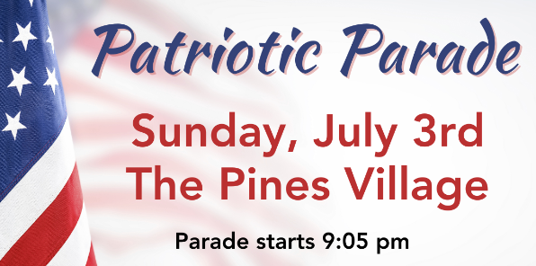 Header for the Patriotic Parade on July 3rd