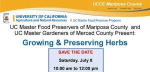 Header for the uc master food preservers growing and preserving herbs event