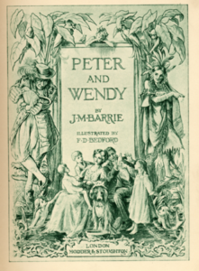 Image of the cover of the 1911 book "Peter and Wendy." 