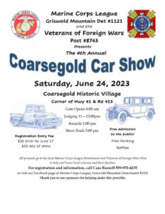 Flyer for the Coarsegold Car Show
