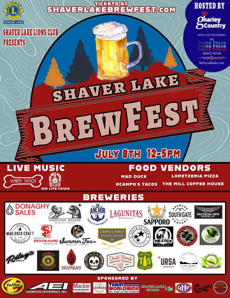image of a flyer for the shaver lake brewfest