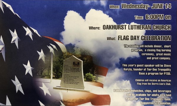 Image of the Flag Day event flyer. 