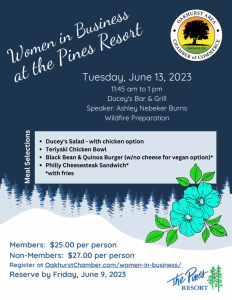 Image of the Women in Business luncheon flyer. 