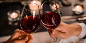 image of wine in wine glasses