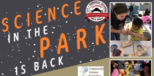 image of a flyer for city of chowchilla science in the park