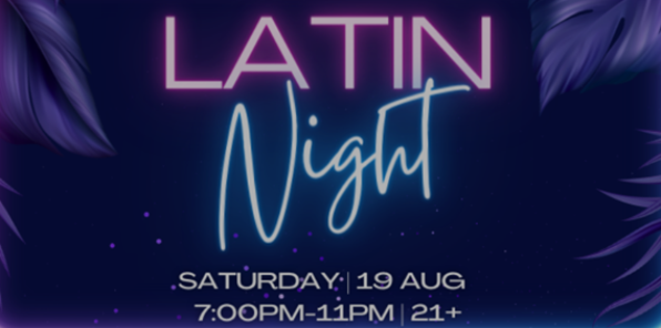 image of a flyer for latin night at the san joaquin winery
