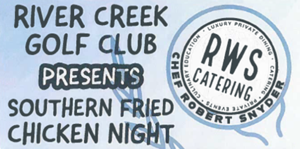 image of the river creek golf club southern fried chicken night event