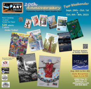 image of a flyer for the sierra art trails gala