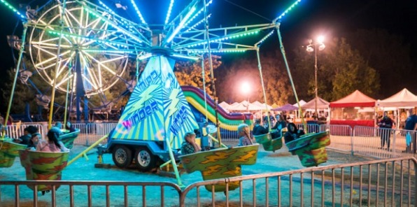 image of carnival rides at the oakhurst fall festival