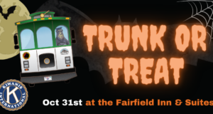 image of a flyer for the trunk or treat oakhurst kiwanis club