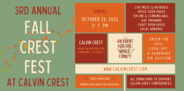 image of a flyer for the fall crest fest