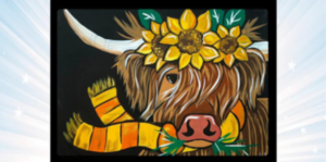 Image of a Highlander cow painting